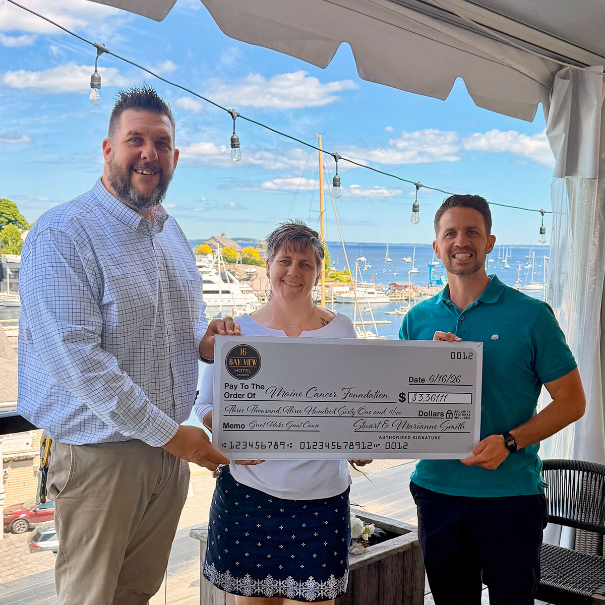 16 Bay View Proudly Donates to Maine Cancer Foundation